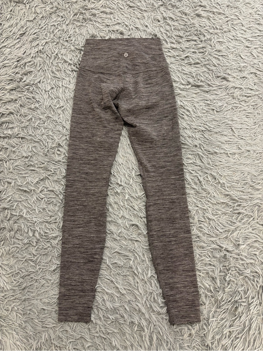 Lululemon Women Size 4 Wunder Under High Rise Heathered Gray 27” Inseam Leggings